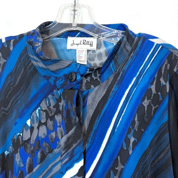 Joseph Ribkoff Black Blue Dress Mini Tunic Medium - Picture 3 of 8